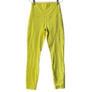 LULULEMON Align High Rise Pant 25" in Yellow Soleil Sz 4